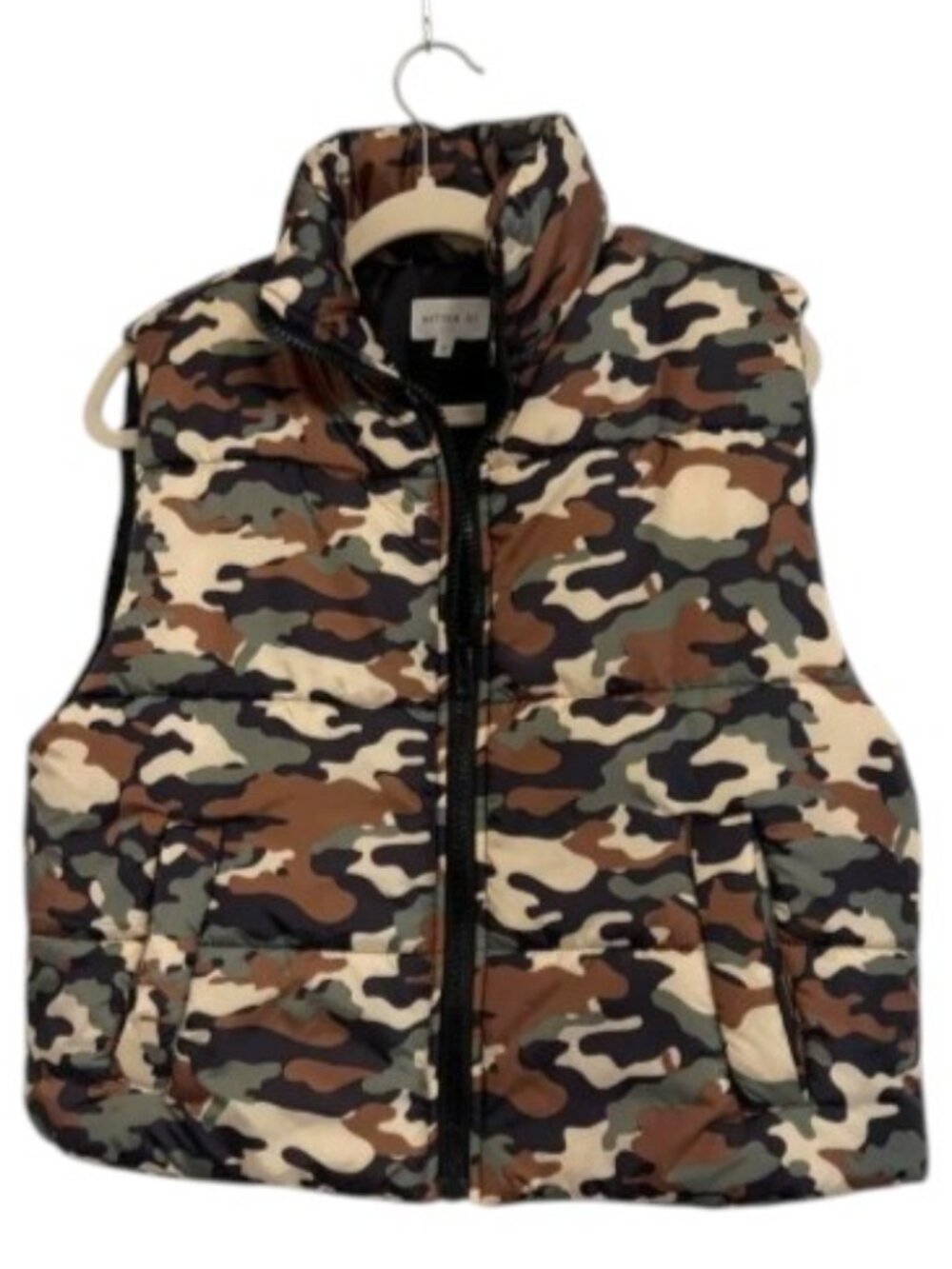 Better Be Camouflage Puffer Vest Size S